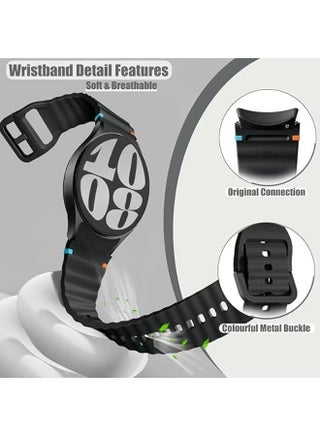 Sport Silicone Strap For Samsung Galaxy Watch 7 Band 40mm 44mm, No Gap Soft Silicone Bands For Galaxy Watch FE 40 mm/Galaxy Watch 6 5 4 Band 40mm 44mm/Galaxy Watch 6 classic 43mm 47mm For Women Men - view 2
